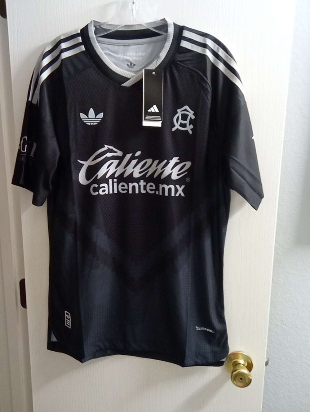 Adidas Black Caliente MX Home Games Jersey with White Accents